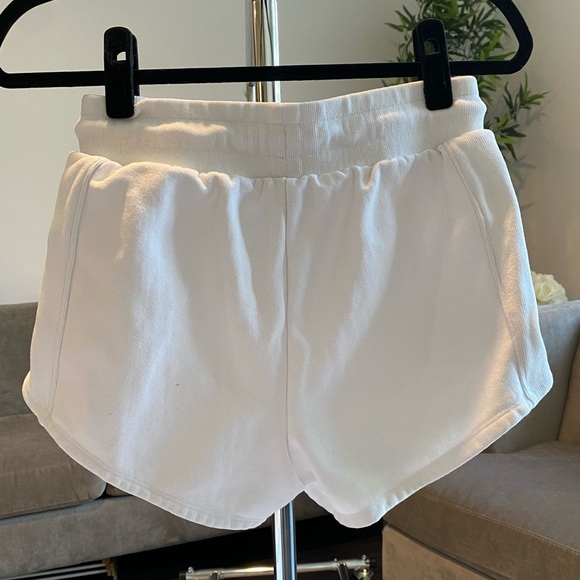 Champion White Cotton Drawstring Reverse Weave Shorts Size Small - Picture 3 of 10